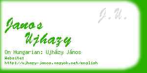 janos ujhazy business card